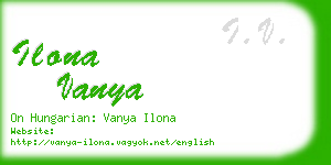 ilona vanya business card